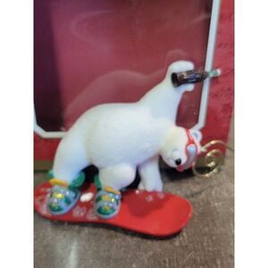 Hallmark 2001 cool sport Coca-Cola polar bear ornament Xmas‎ decor